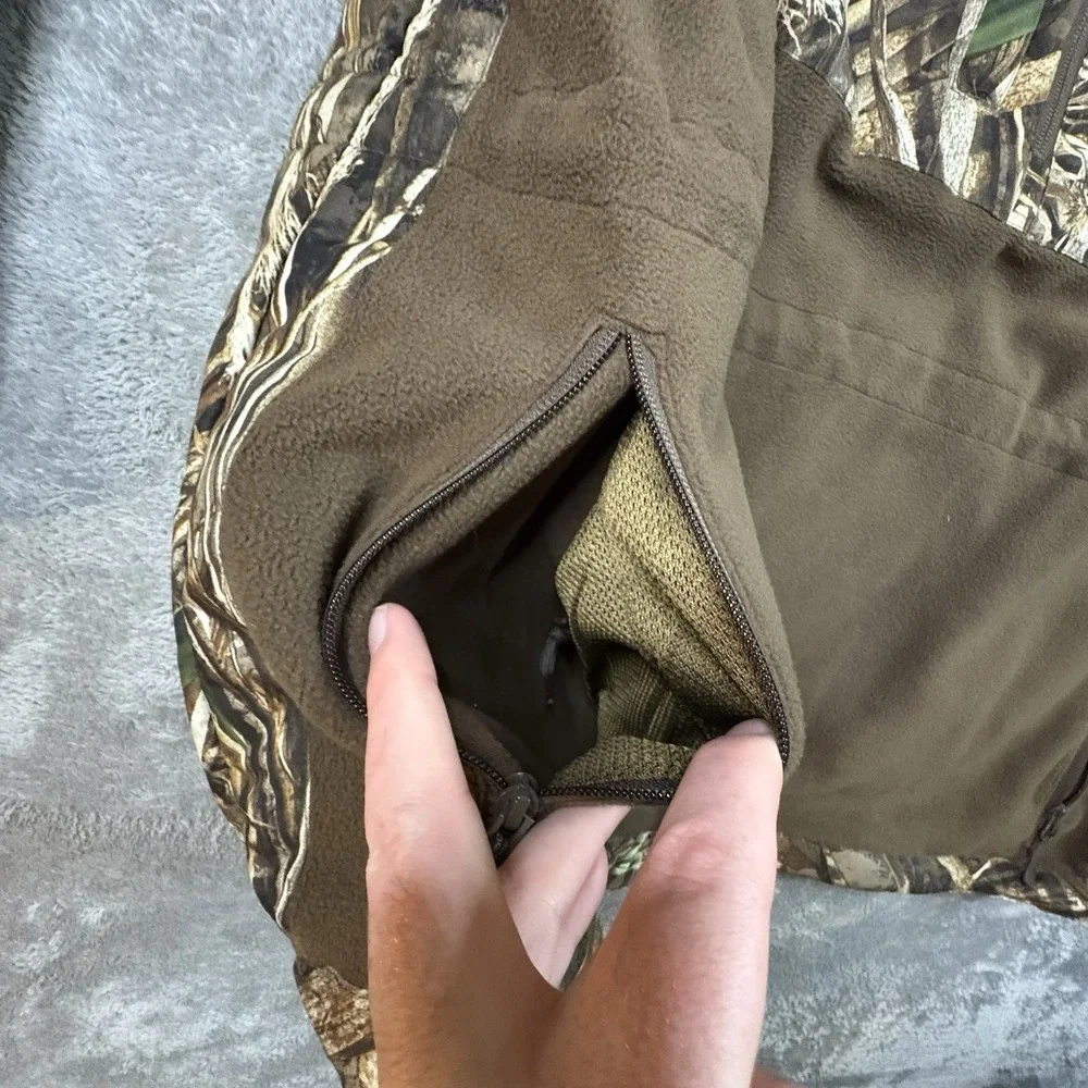 Drake Men's XL Hunting Realtree Camo 1/4 Zip Fleece Pullover Jacket SEE DESCRIPT - Picture 8 of 16